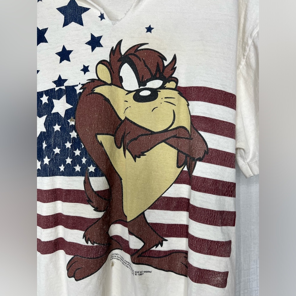 DELTA TAS THE TASMANIAN DEVIL VTG TEE TSHIRT XL USA Looney Tunes - Picture 4 of 12